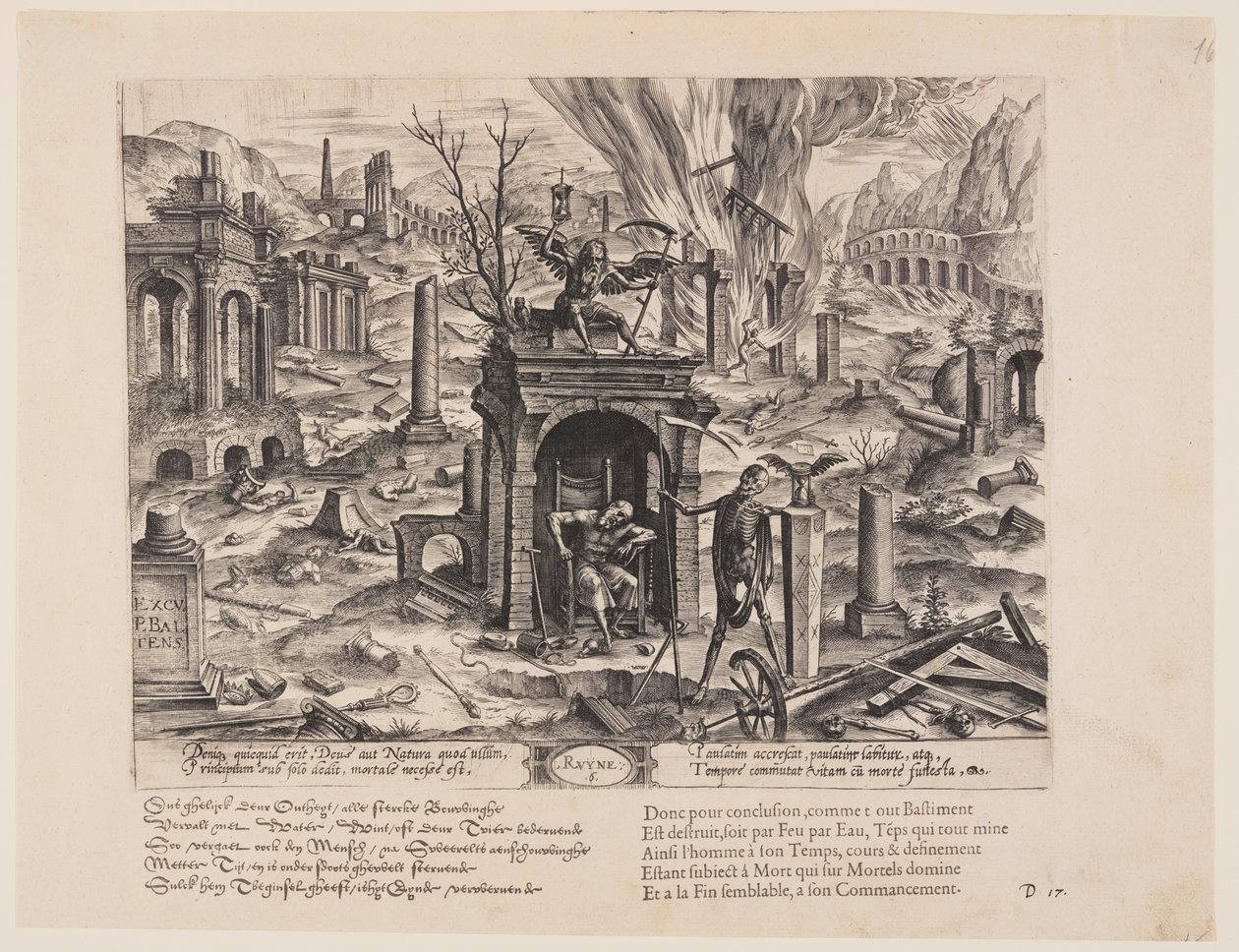 Ruine, aus Theatrum Vitae Humanae (Die Lebensalter des Menschen) von Jan Wierix