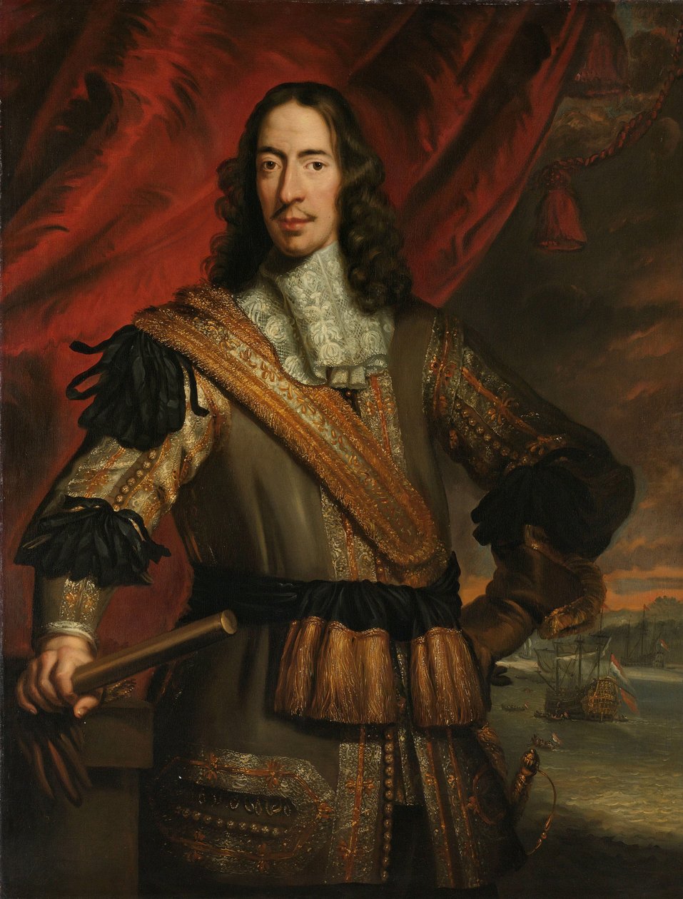 Cornelis de Witt (1623-1672), Bürgermeister von Dordrecht und Oberstleutnant von Putten von Jan de Baen (copy after)