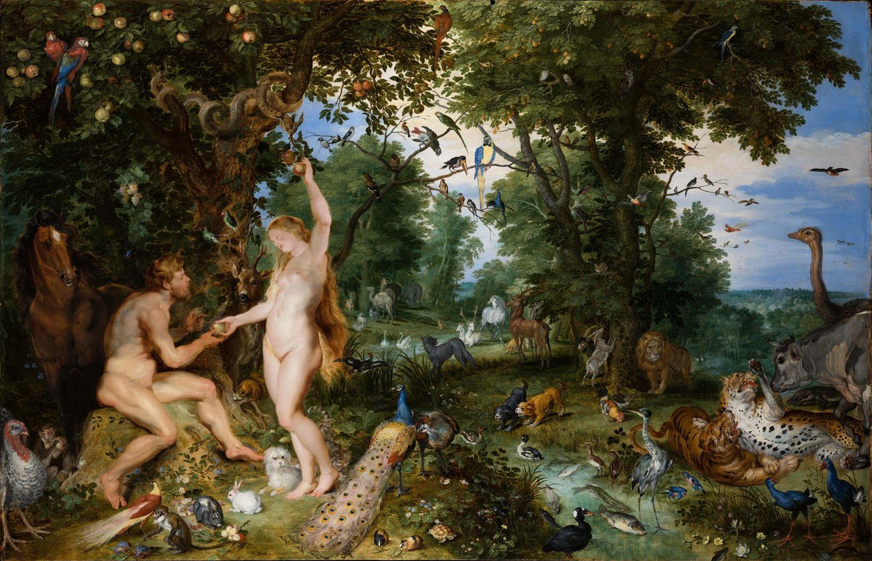 Der Garten Eden mit dem Sündenfall, um 1615 von Jan the Elder Brueghel
