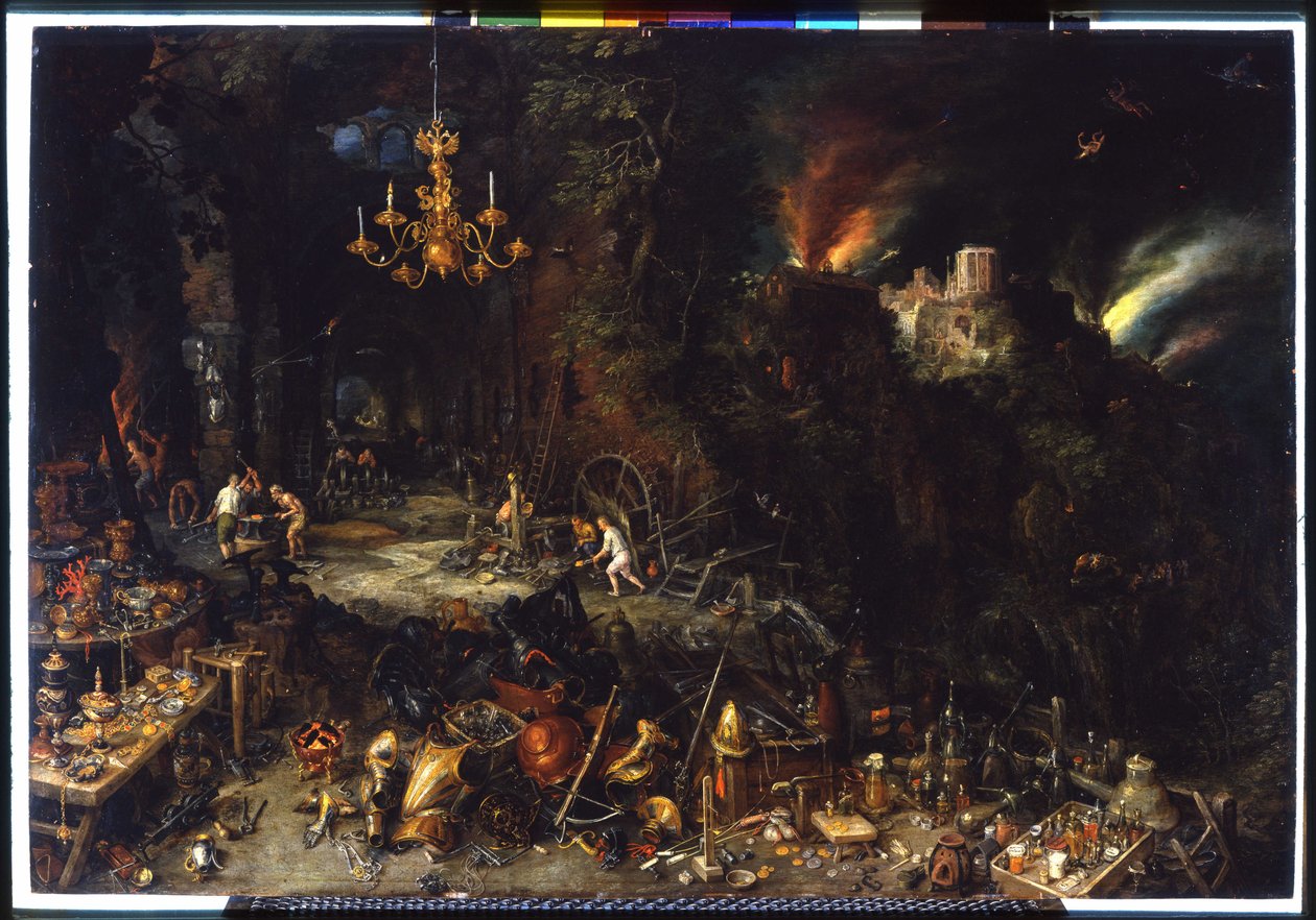 Das Feuer von Brueghel Jan I (1568-1625) 1621 von Jan the Elder Brueghel