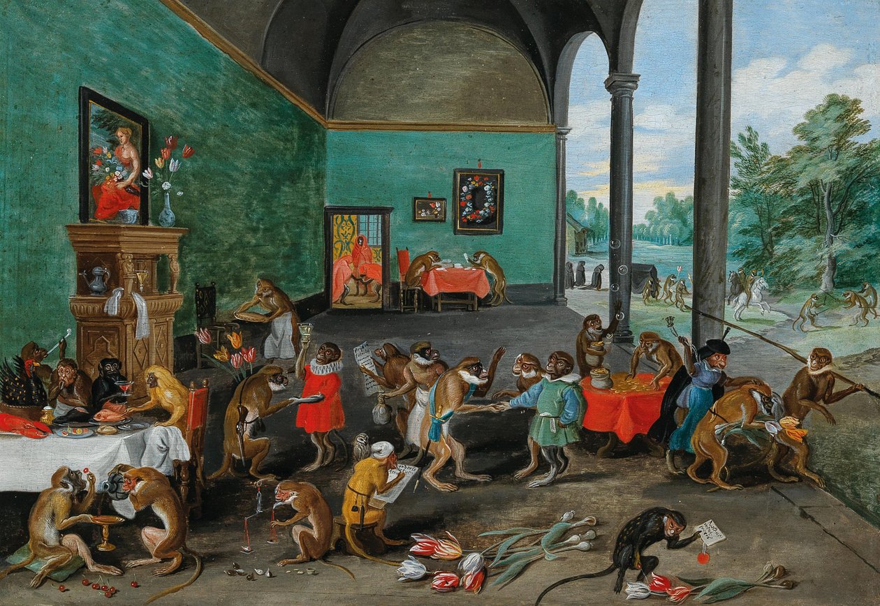 Allegorie der Tulpenmanie, Mitte des 17. Jahrhunderts von Jan the Younger Brueghel