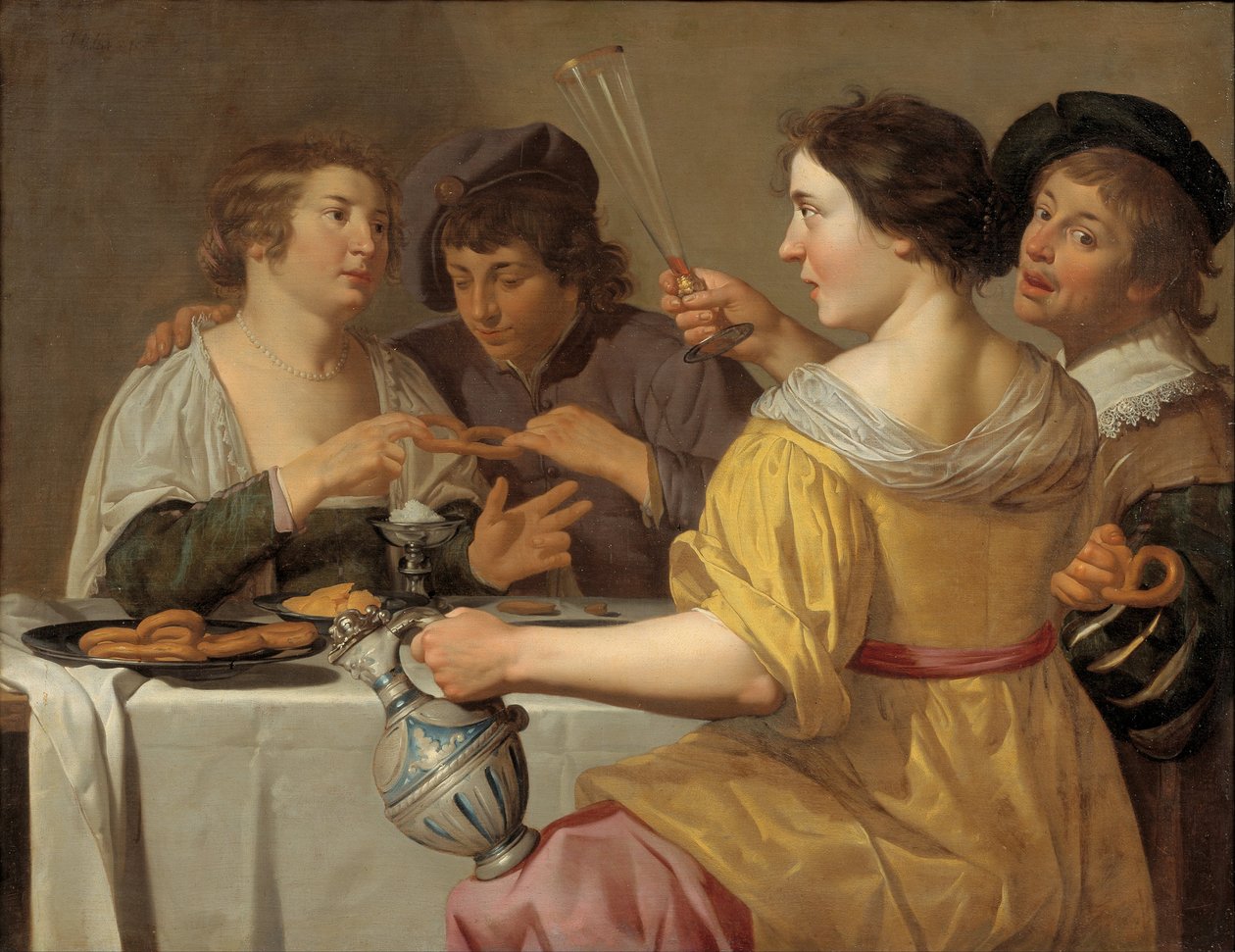 Het trekken aan de krakeling von Jan van Bijlert