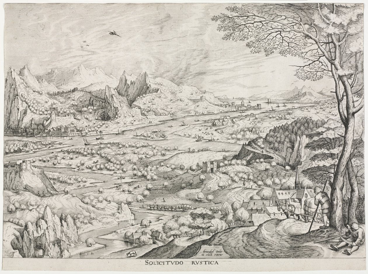 Die großen Landschaften: Solicitudo Rustica, um 1555-1558 von Jan van Doetechum
