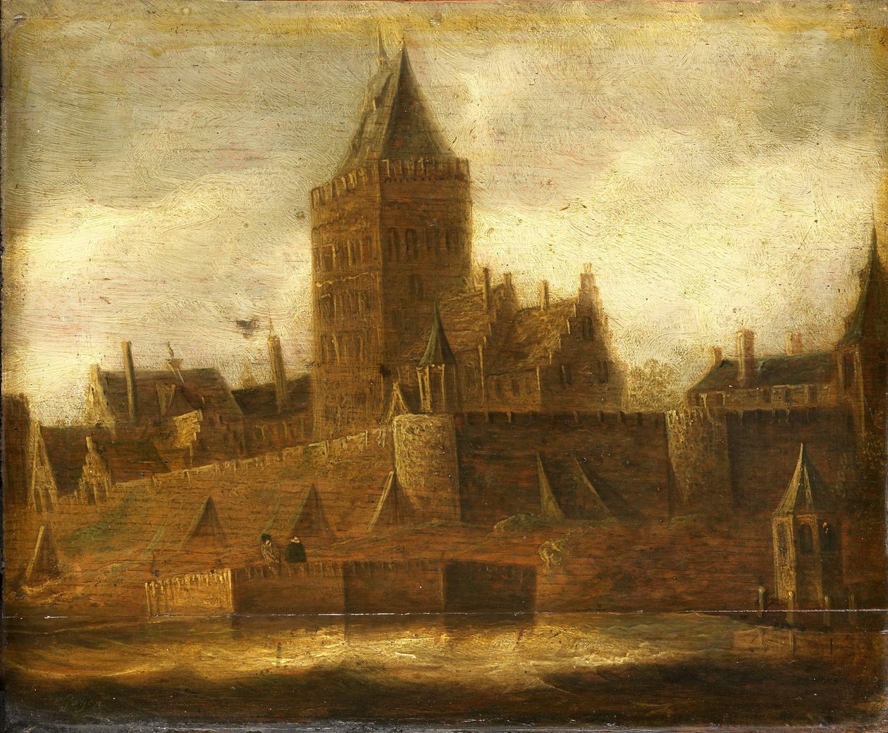 Ansicht des Valkhofs in Nijmegen von Jan van Goyen (manner of)