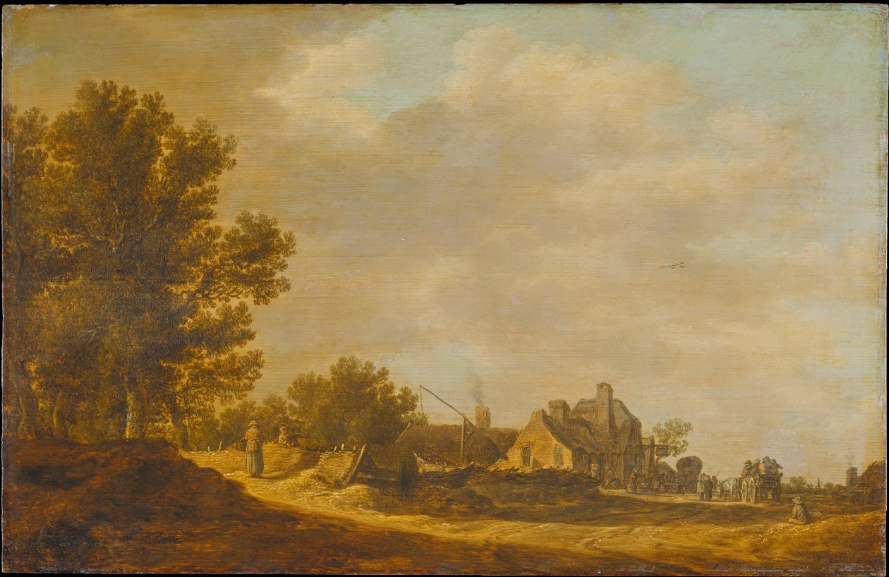 Landschaft mit Taverne von Jan van Goyen