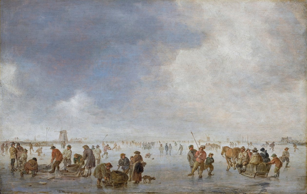 Winterszene auf dem Eis von Jan van Goyen