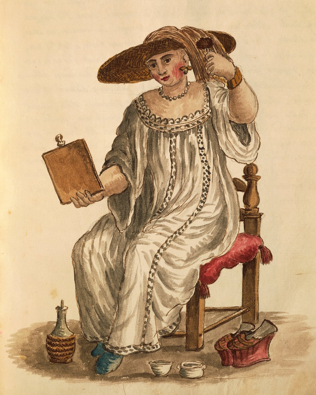 Dame beim Schminken von Jan van Grevenbroeck