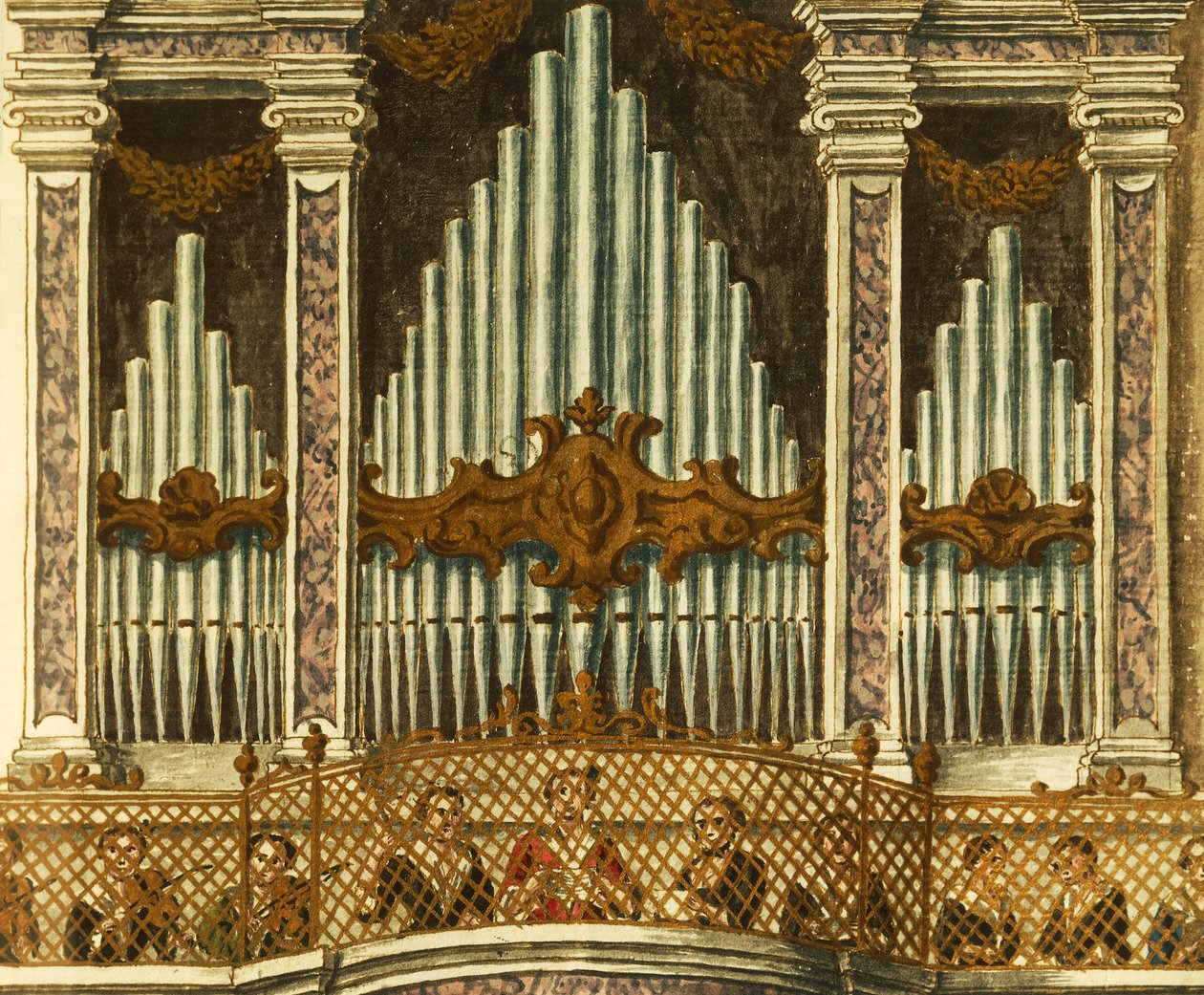 Orgel (Detail) von Jan van Grevenbroeck