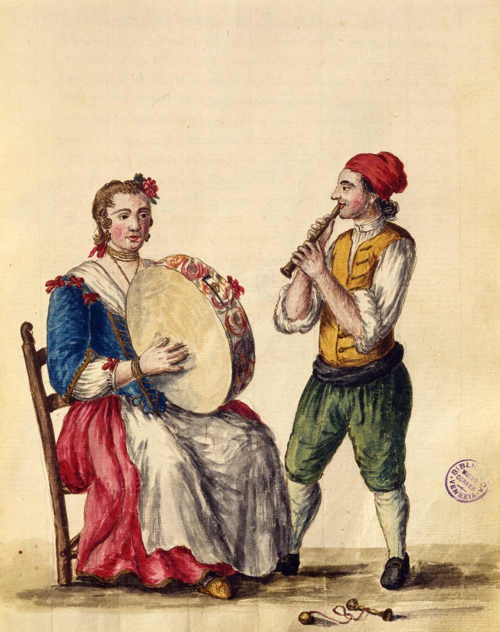 Venezianischer Musiker von Jan van Grevenbroeck