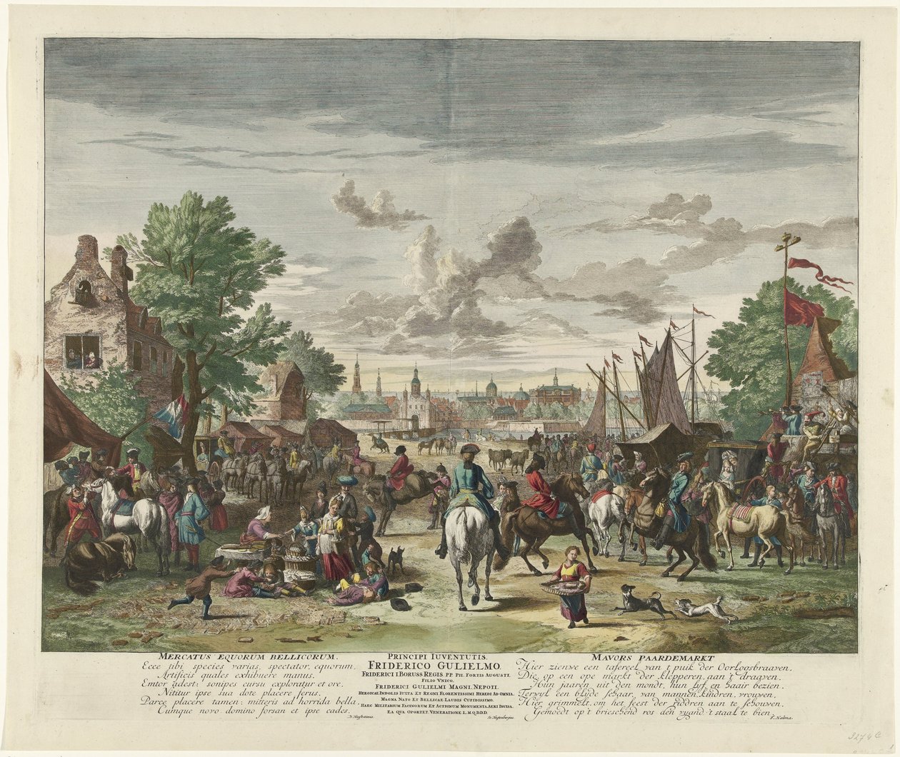 Pferdemarkt, ca. 1702 von Jan van Huchtenburg