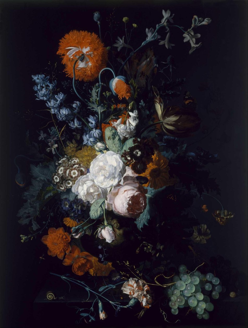 Stillleben mit Blumen und Früchten von Jan van Huysum