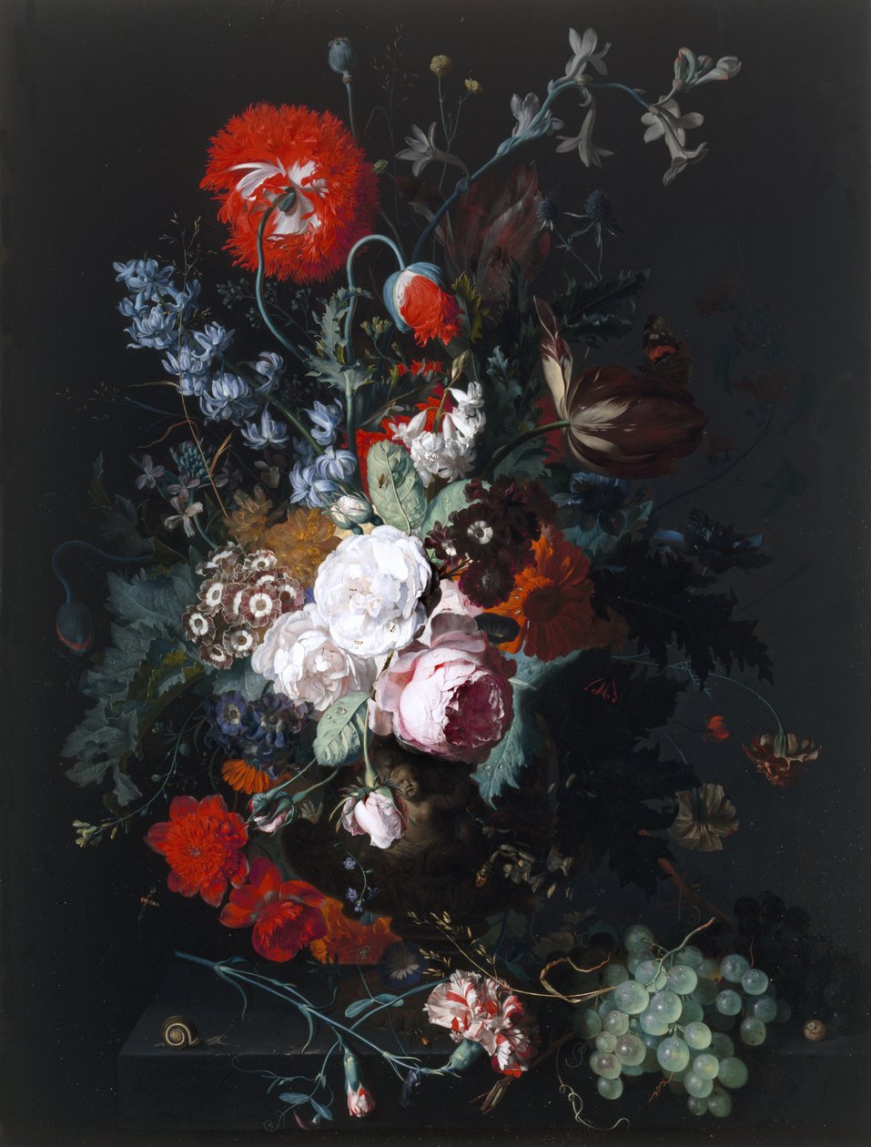 Stillleben mit Blumen und Obst, ca. 1715 von Jan van Huysum