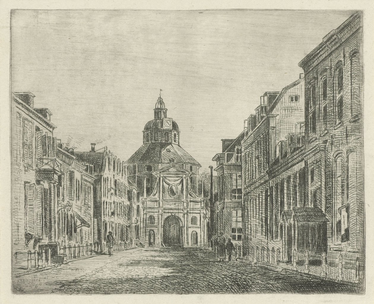Ansicht des Wittevrouwenpoort in Utrecht von Jan van Lokhorst