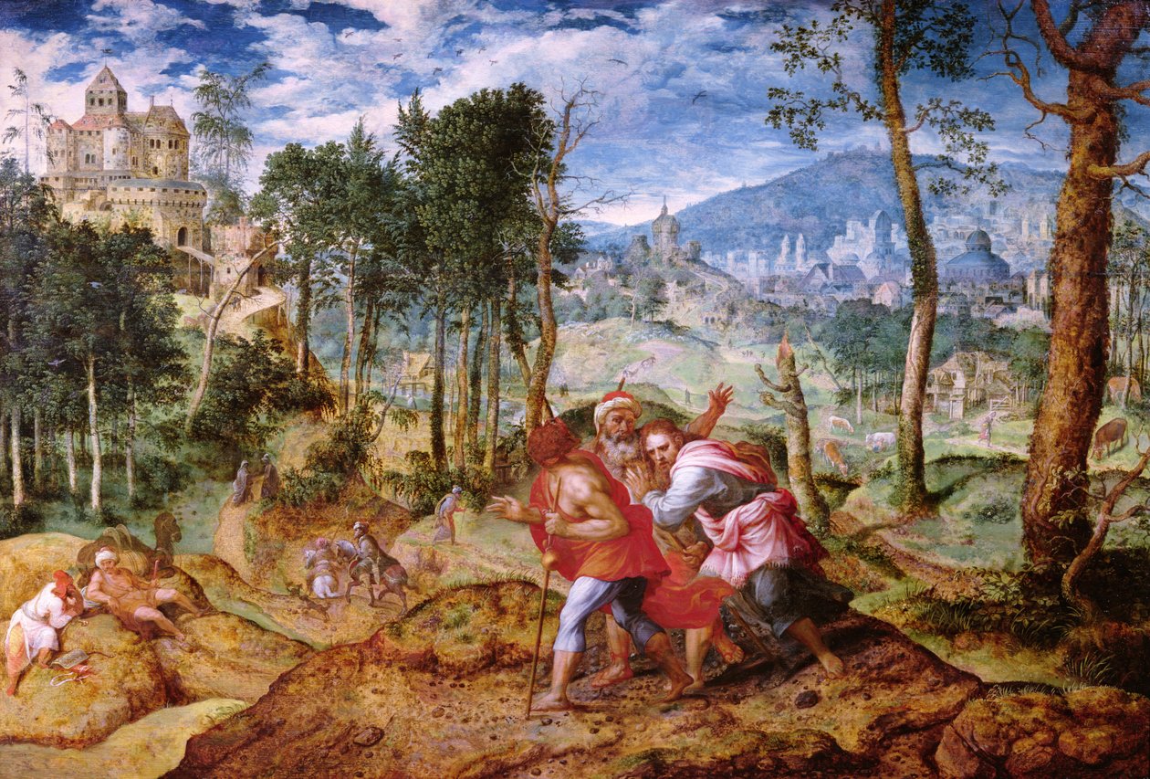 Christus auf dem Weg nach Emmaus von Jan van Mastel