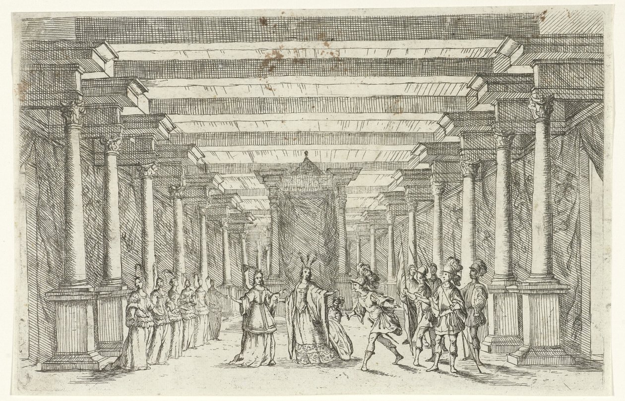 Ein Krieger begrüßt eine Fürstin von Jan van Ossenbeeck