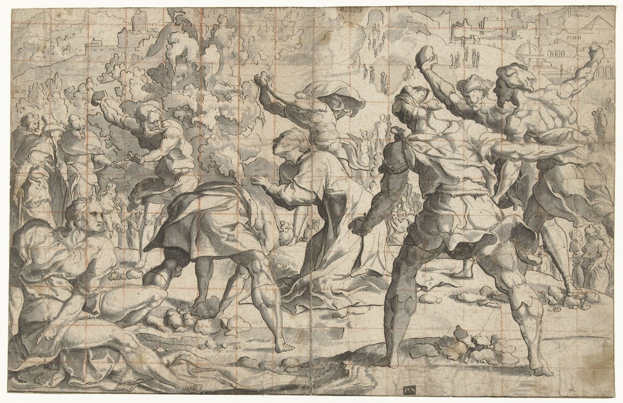 Steinigung des Stephanus von Jan van Scorel: Kunstdruck