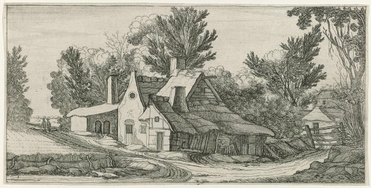 Landschaft mit Bauernhöfen von Jan van de Velde (II) (manner of)