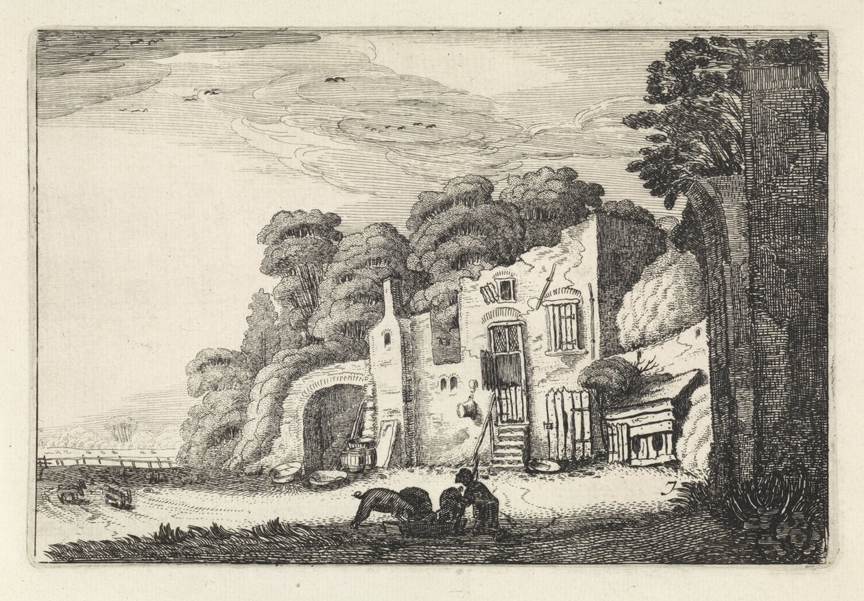 Landschaft mit dem verlorenen Sohn bei den Schweinen von Jan van de Velde (II)