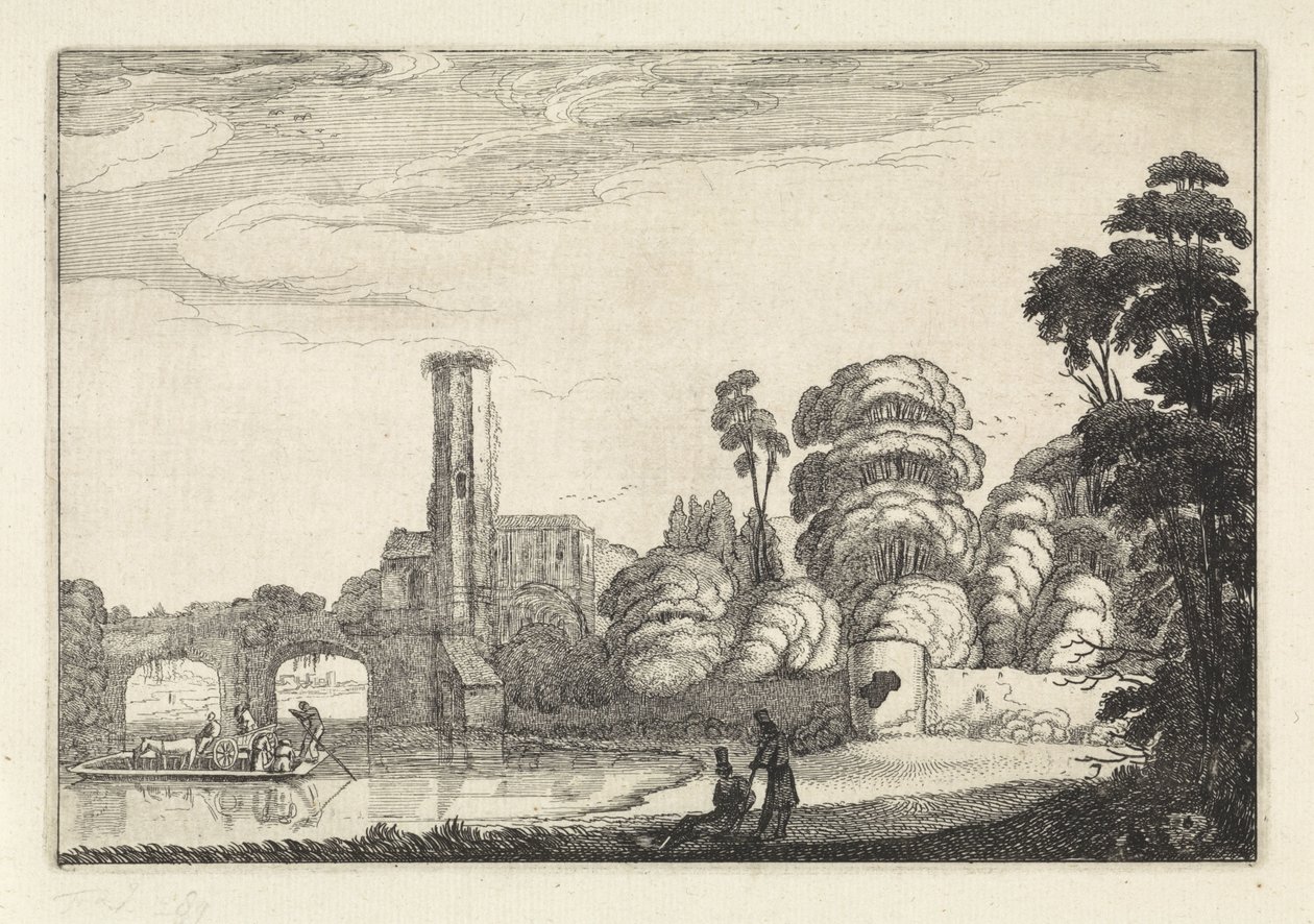 Brücke bei einer Ruine von Jan van de Velde (II)