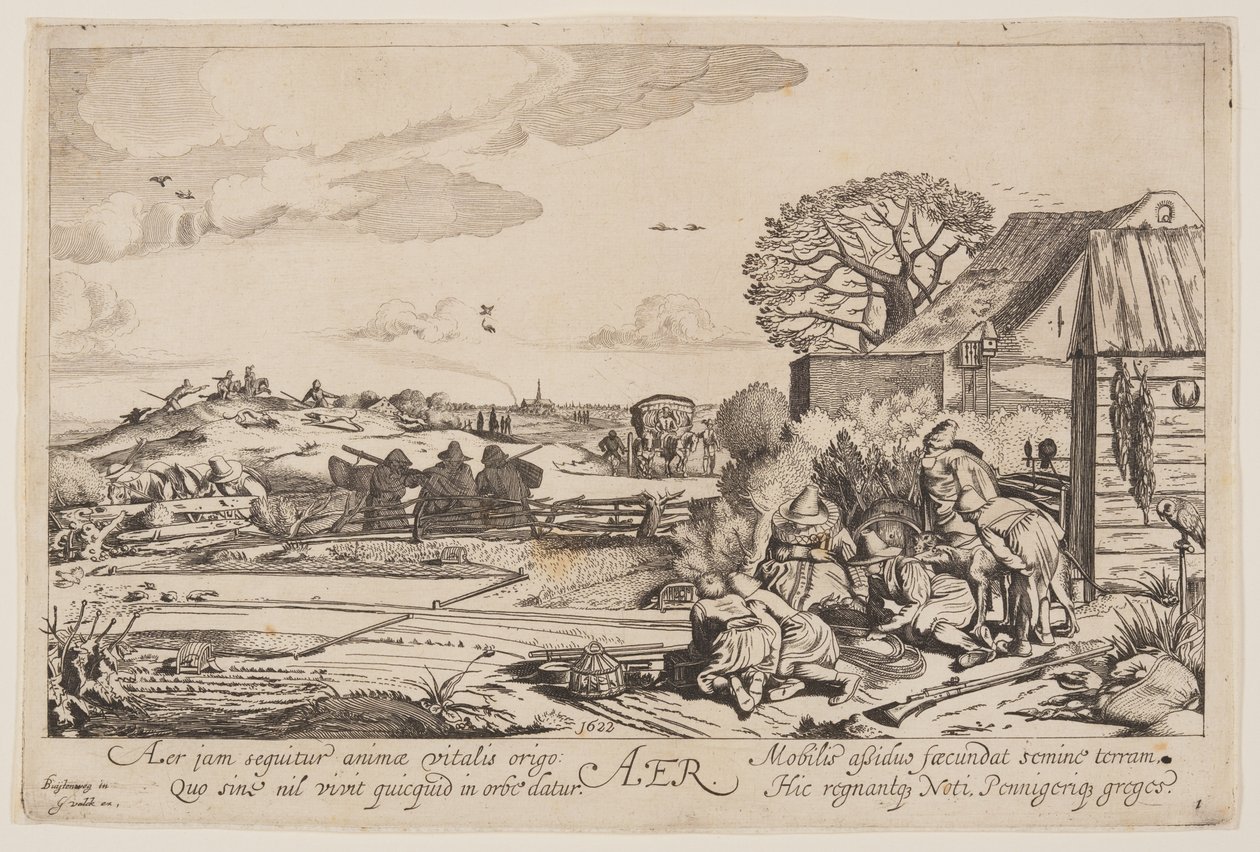 Luft (mit Blick auf Haarlem), aus Die vier Elemente von Jan van de Velde II
