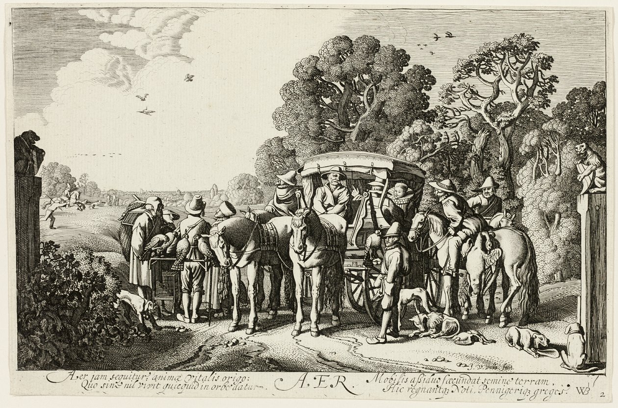Luft, Platte zwei aus Die vier Elemente von Jan van de Velde II