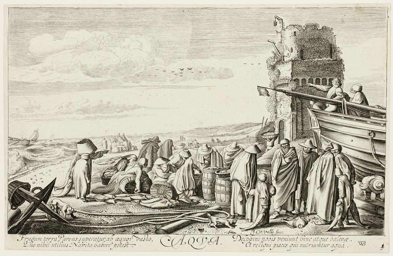 Wasser, Platte drei aus Die vier Elemente von Jan van de Velde II