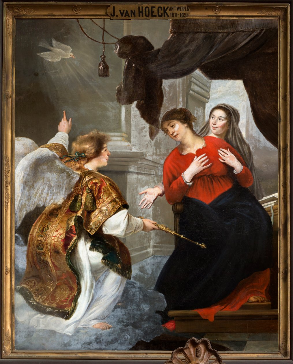 Pfarrkirche (Parochiekerk Onze-Lieve-Vrouw). Innenansicht. Gemälde. von Jan van den Hoecke