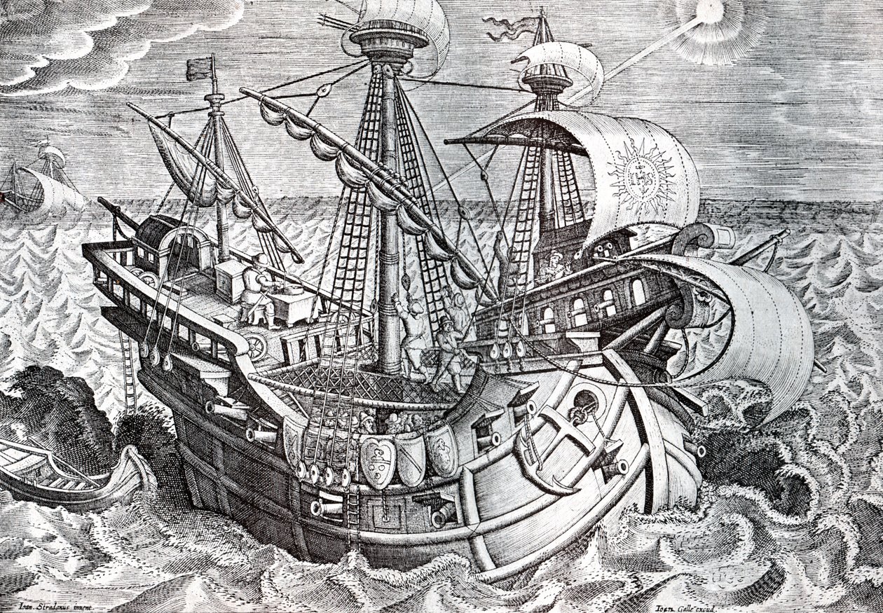 Navigation von Jan van der (1523 1605) Straet