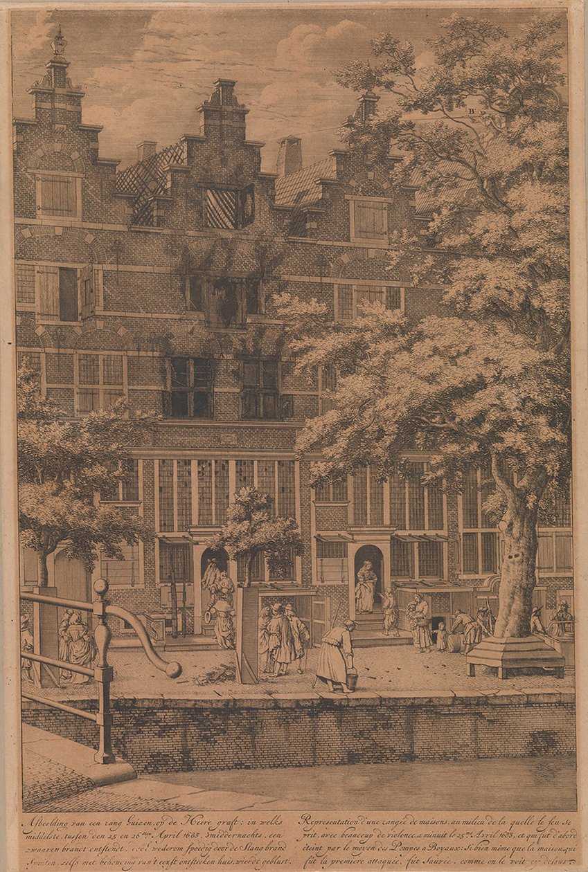 Löschung des Brandes an der Heerengracht (25-26 April 1683) von Jan van der Heyden