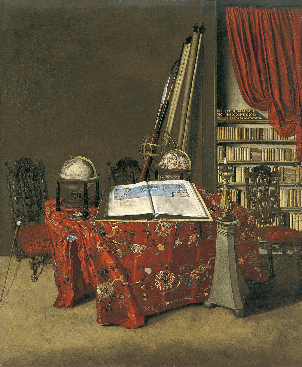 Ecke einer Bibliothek von Jan van der Heyden