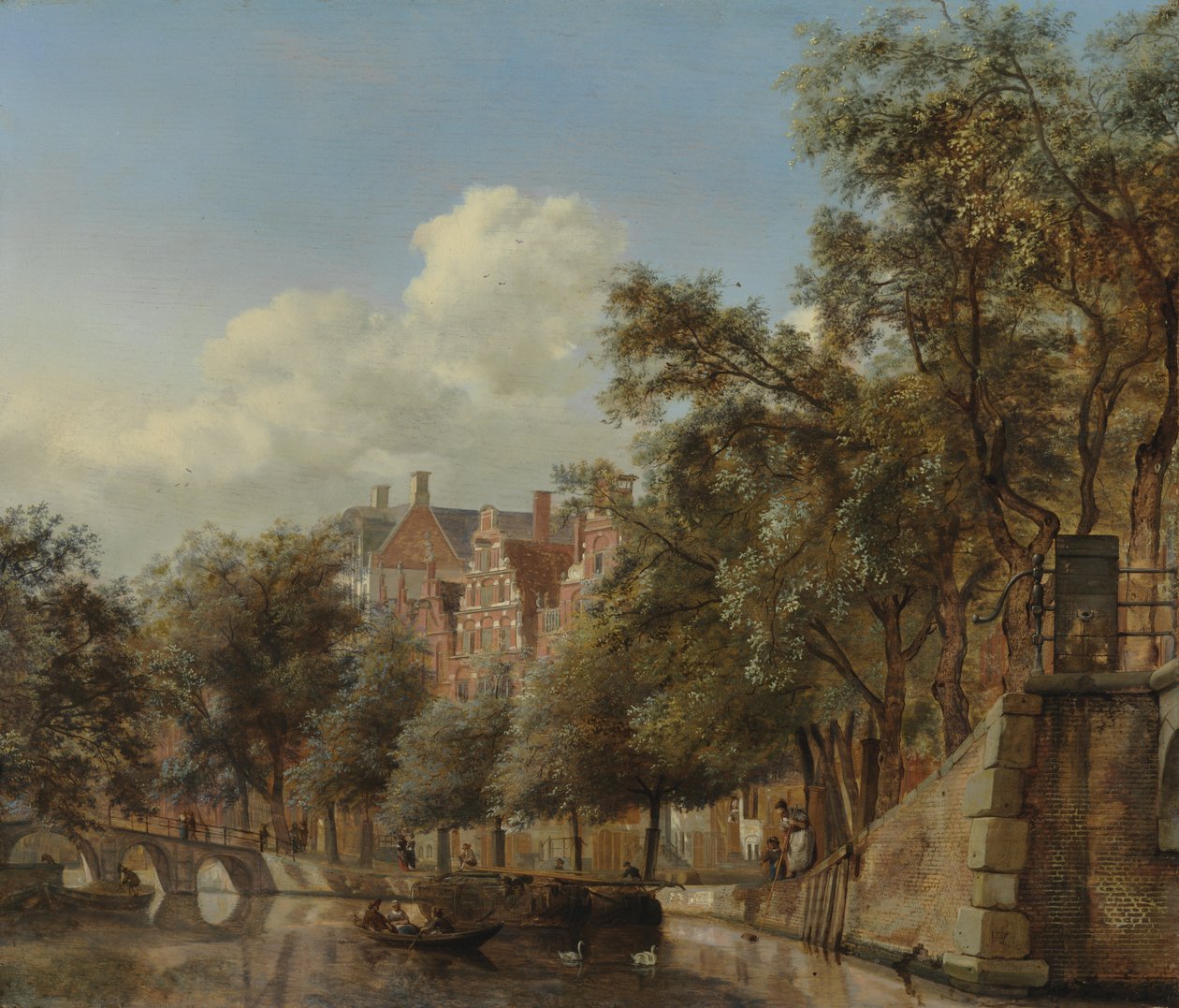 Die Herengracht in Amsterdam, von der Leliegracht aus gesehen von Jan van der Heyden