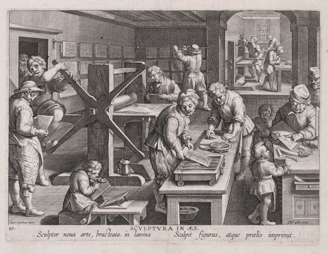 Sculptura in Aes, Die Werkstatt eines Graveurs von Jan van der Straet, called Johannes Stradanus