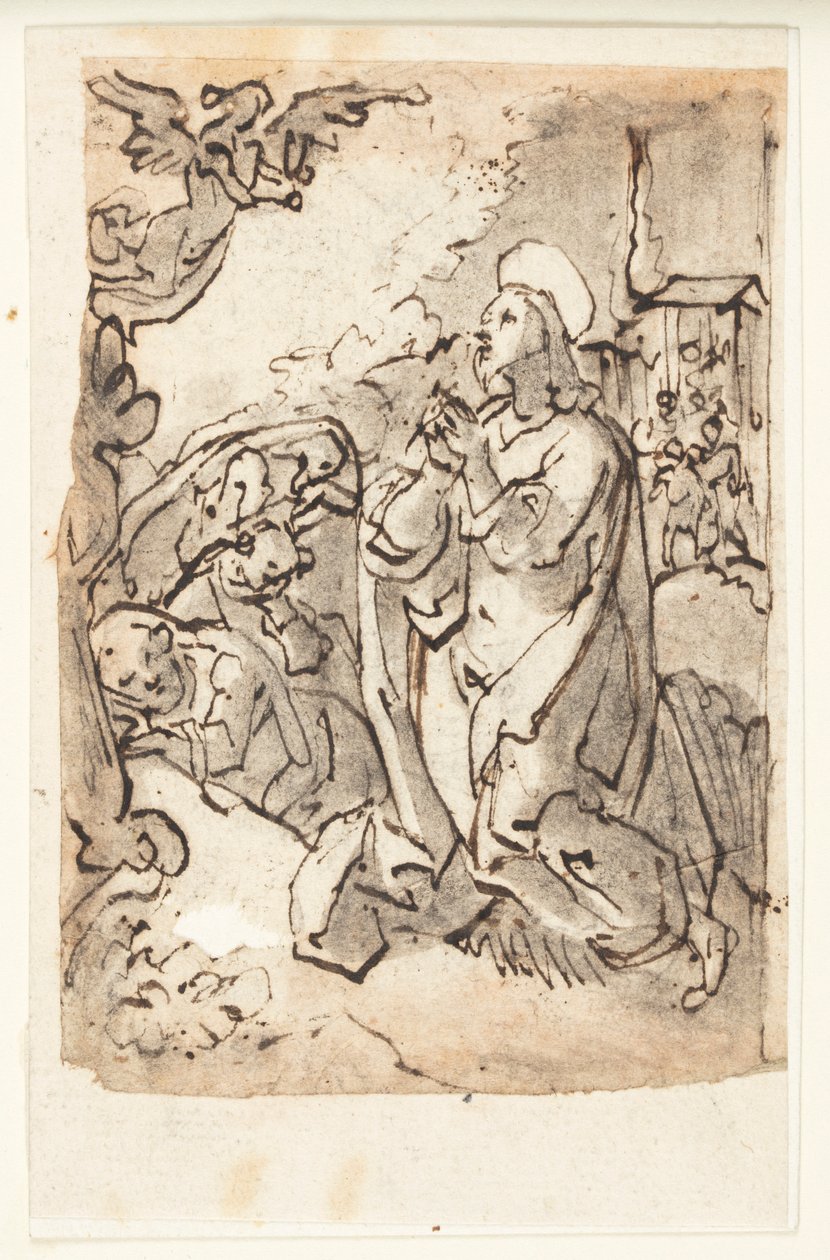 Agonie im Garten von Jan van der Straet, called Stradanus