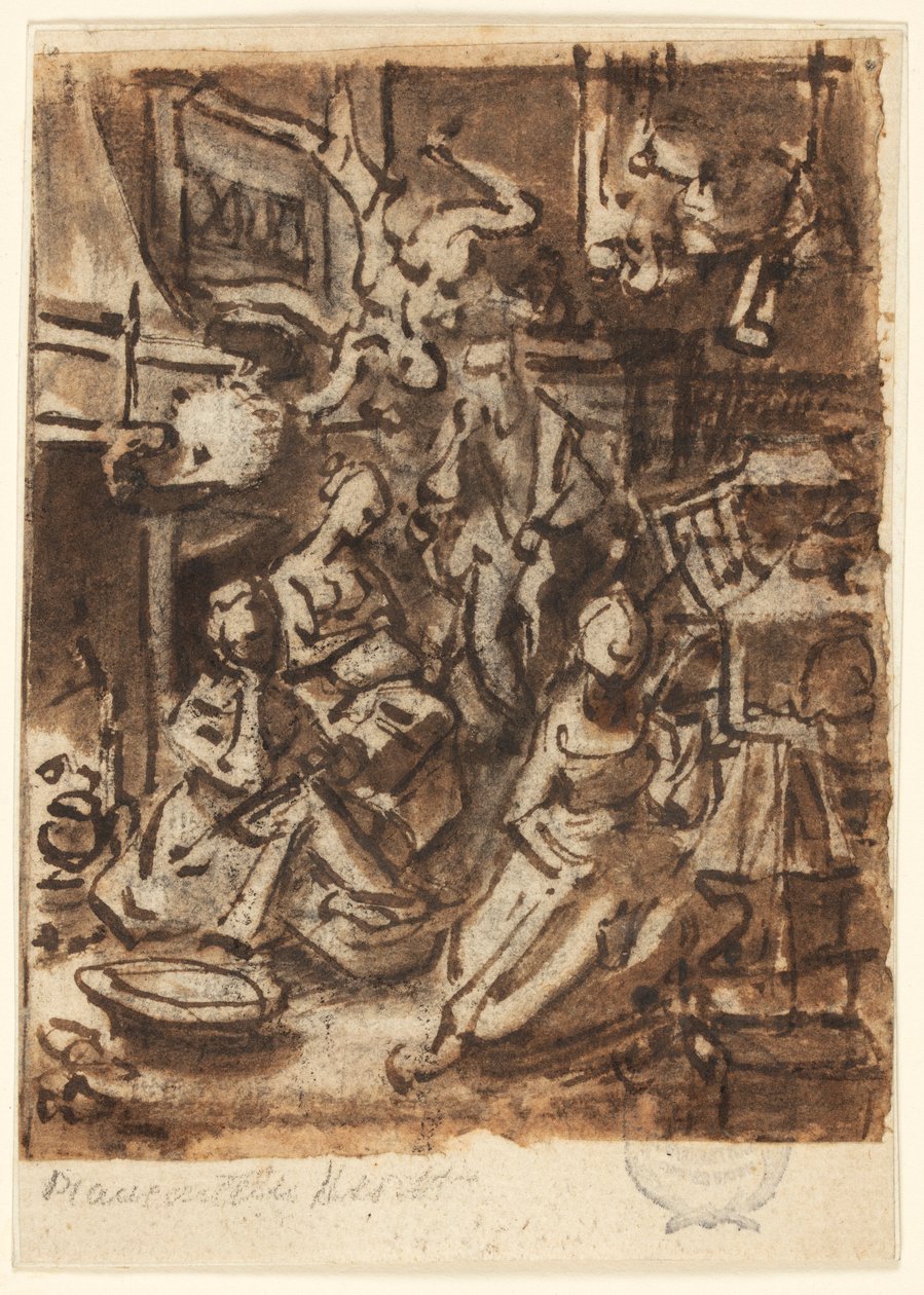 Studie für eine Komposition von Jan van der Straet, called Stradanus