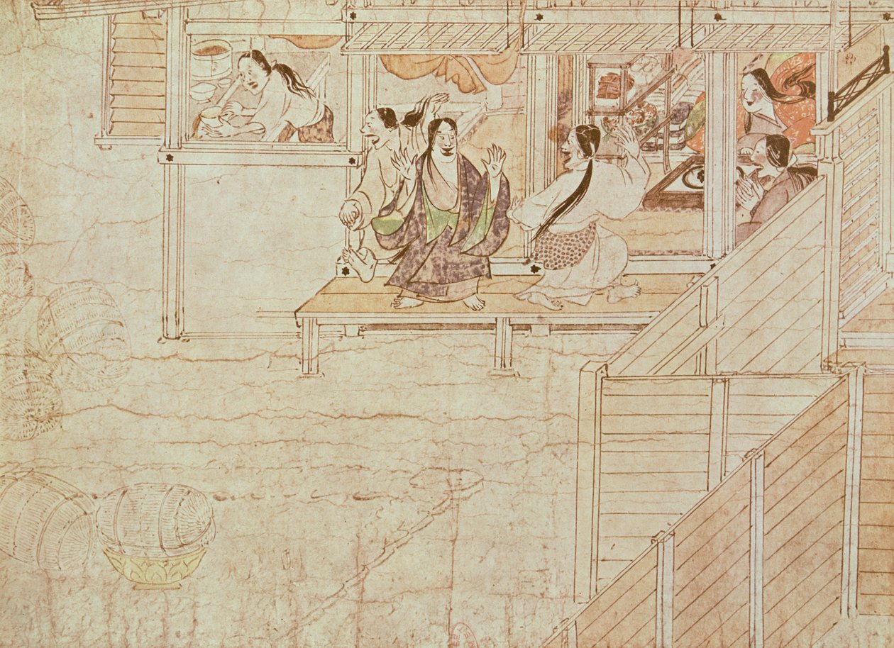 Detail aus Shigisan Engi Emaki, Kamakura-Periode von Japanese School