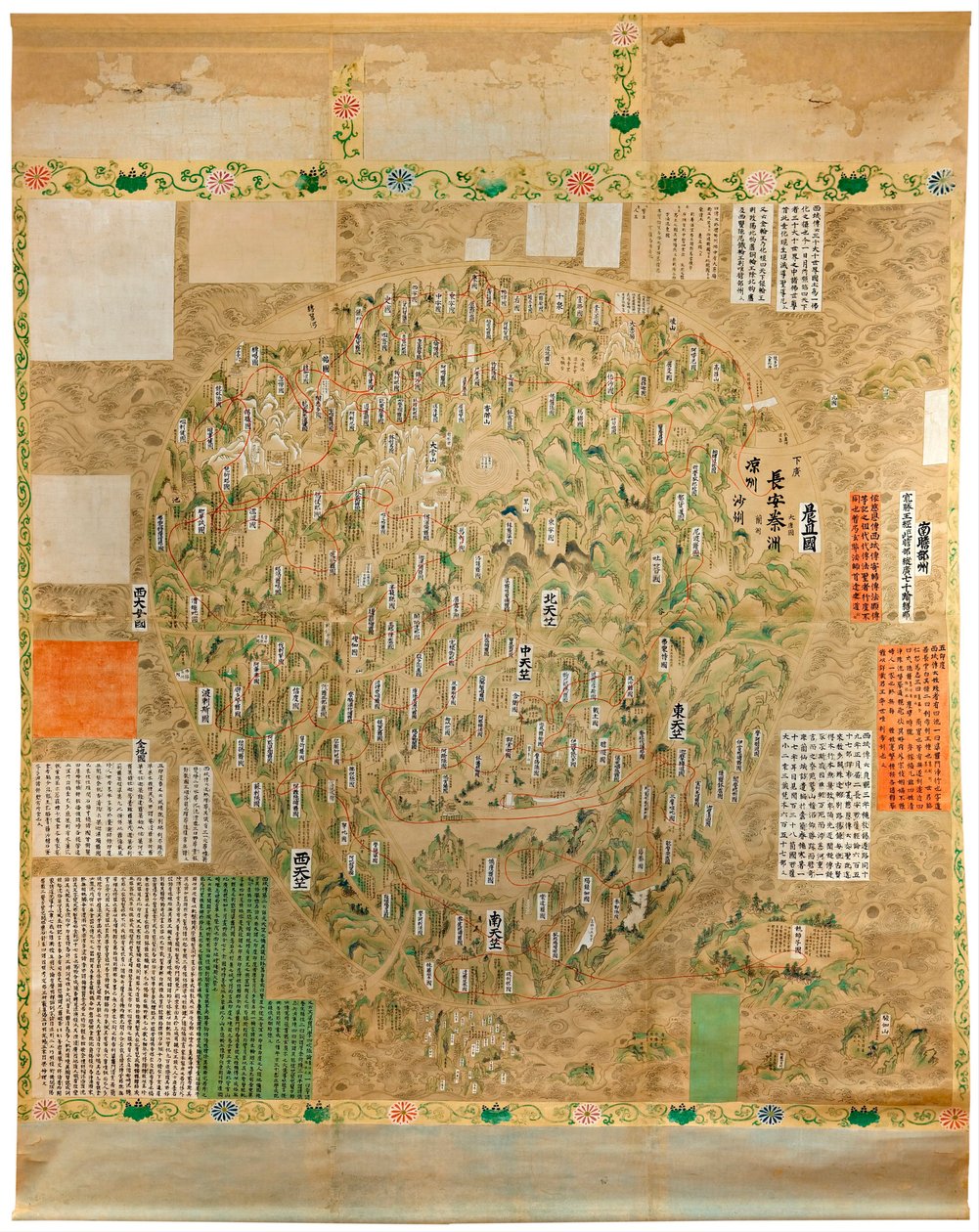 Karte der buddhistischen Welt von Japanese School