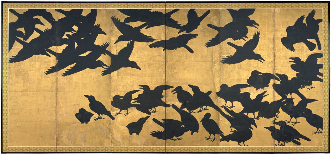 Krähen, frühes 17. Jahrhundert von Japanese School
