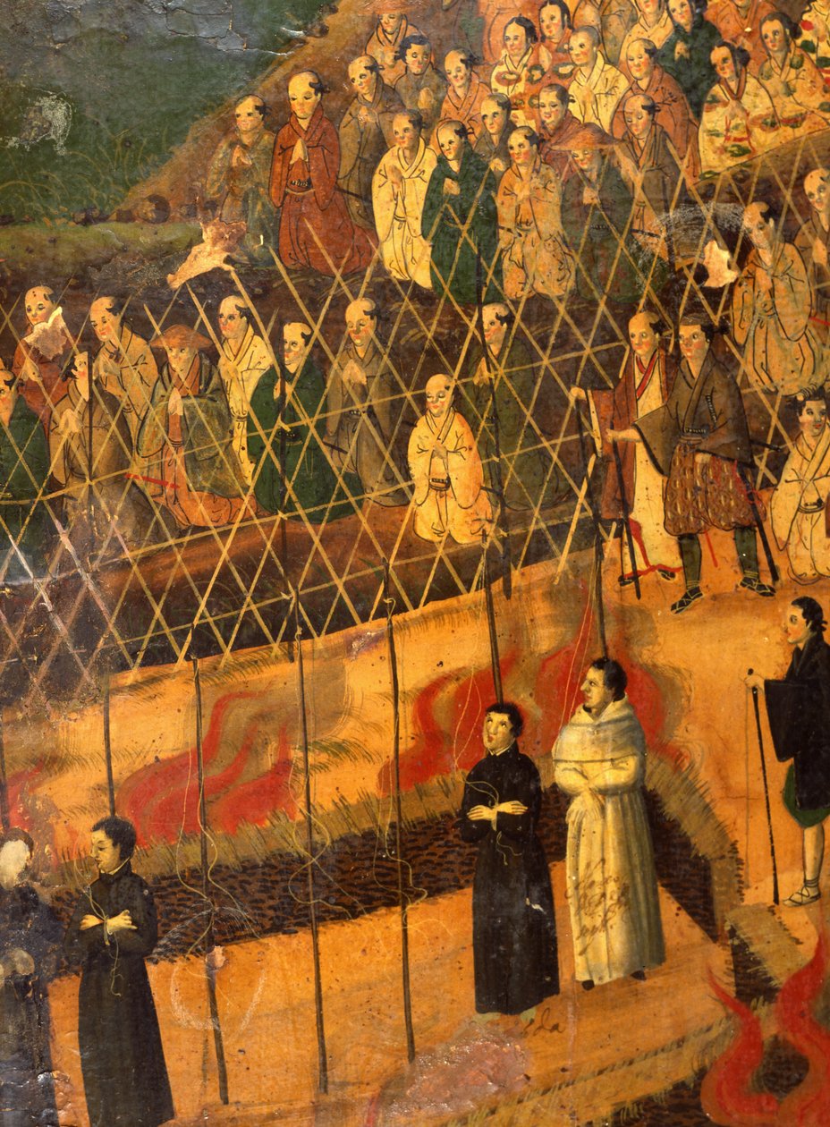 Detail aus Das Martyrium der Jesuiten in Japan im Jahr 1622 von Japanese School