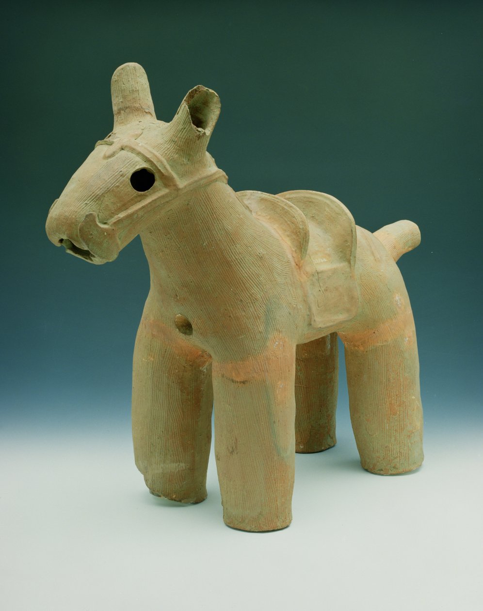 Haniwa-Pferd, gefunden um Funuli, Boshu-Provinz, Osato-Distrikt, Dolmen-Periode von Japanese School