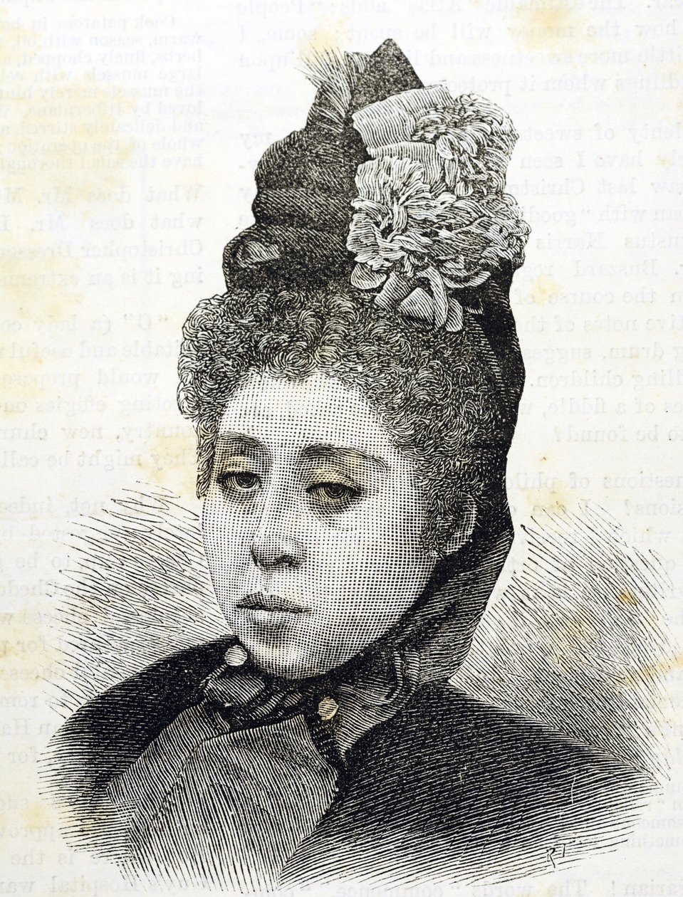 Meiji-Ära. Prinzessin Komatsu von Japan. Illustration von 1887 (Gravur) von Japanese School