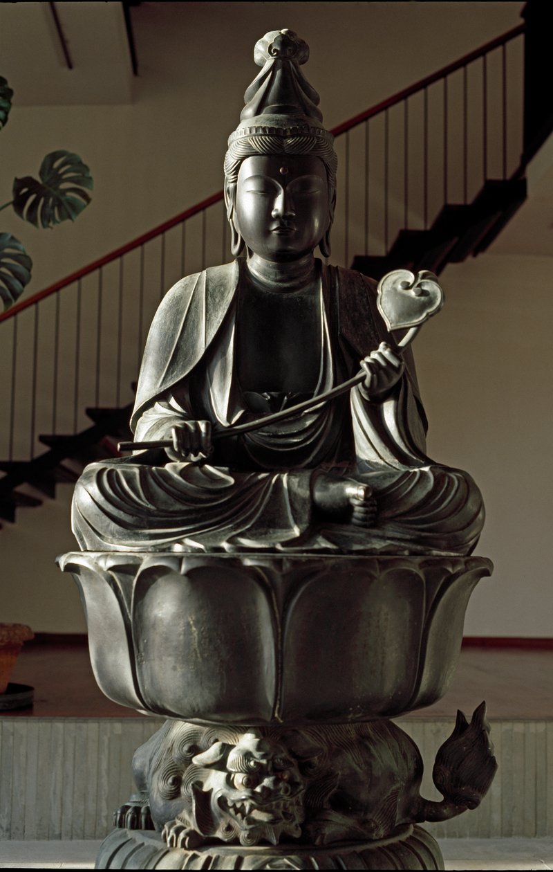 Monju Bosatsu Skulptur, Hoei-Ära von Japanese School