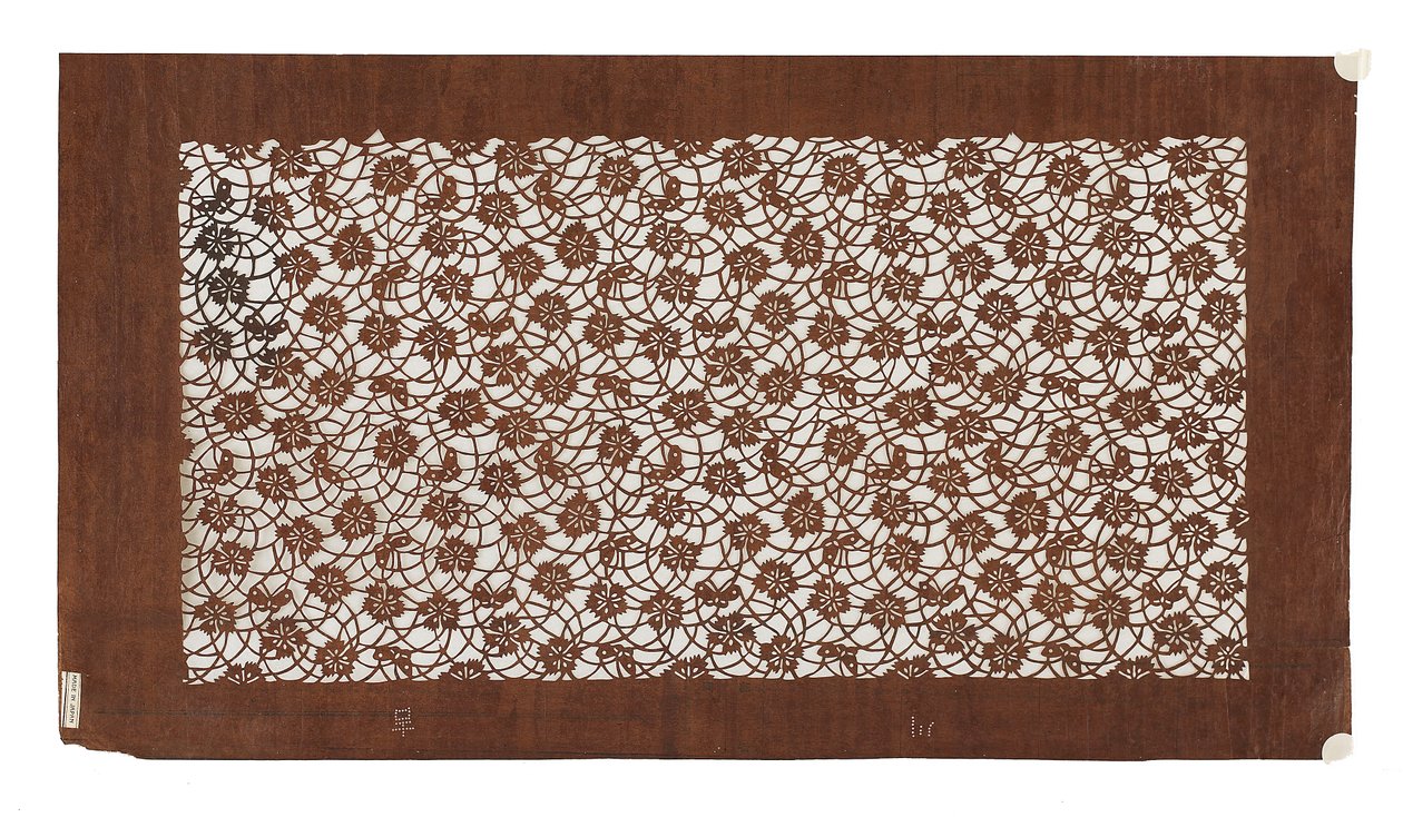 Papier Schablone (katagami), spätes 19. Jahrhundert von Japanese School