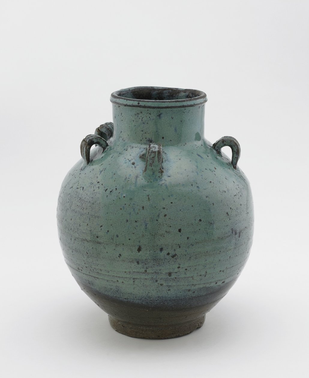 Teeblatt-Aufbewahrungskrug mit fünf Schlaufenhenkeln, Saga oder Nagasaki Präfektur, Edo-Periode von Japanese School
