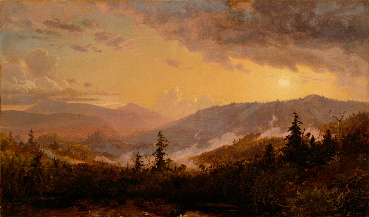 Sonnenuntergang nach einem Sturm in den Catskill Mountains, ca. 1860 von Jasper Francis Cropsey