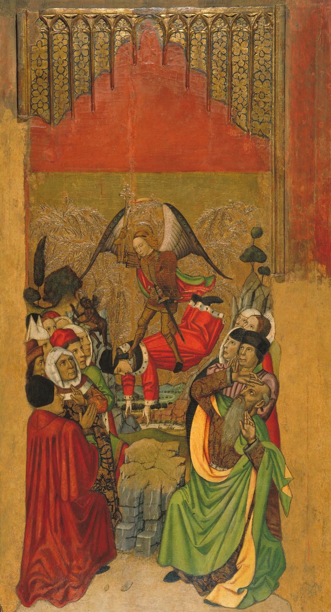 Heiliger Michael besiegt den Antichrist von Jaume Huguet