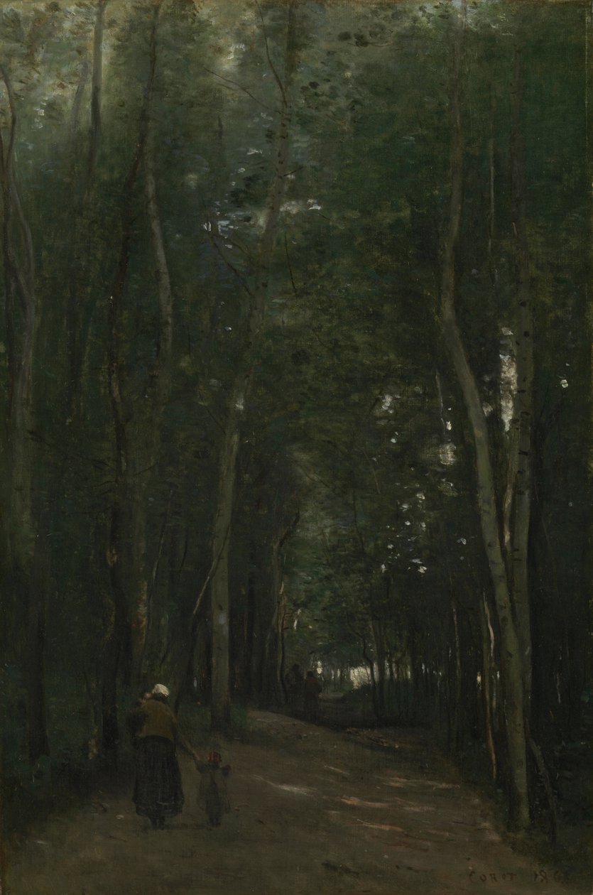 Ein Pfad in Saint-Cloud von Jean Baptiste Camille Corot