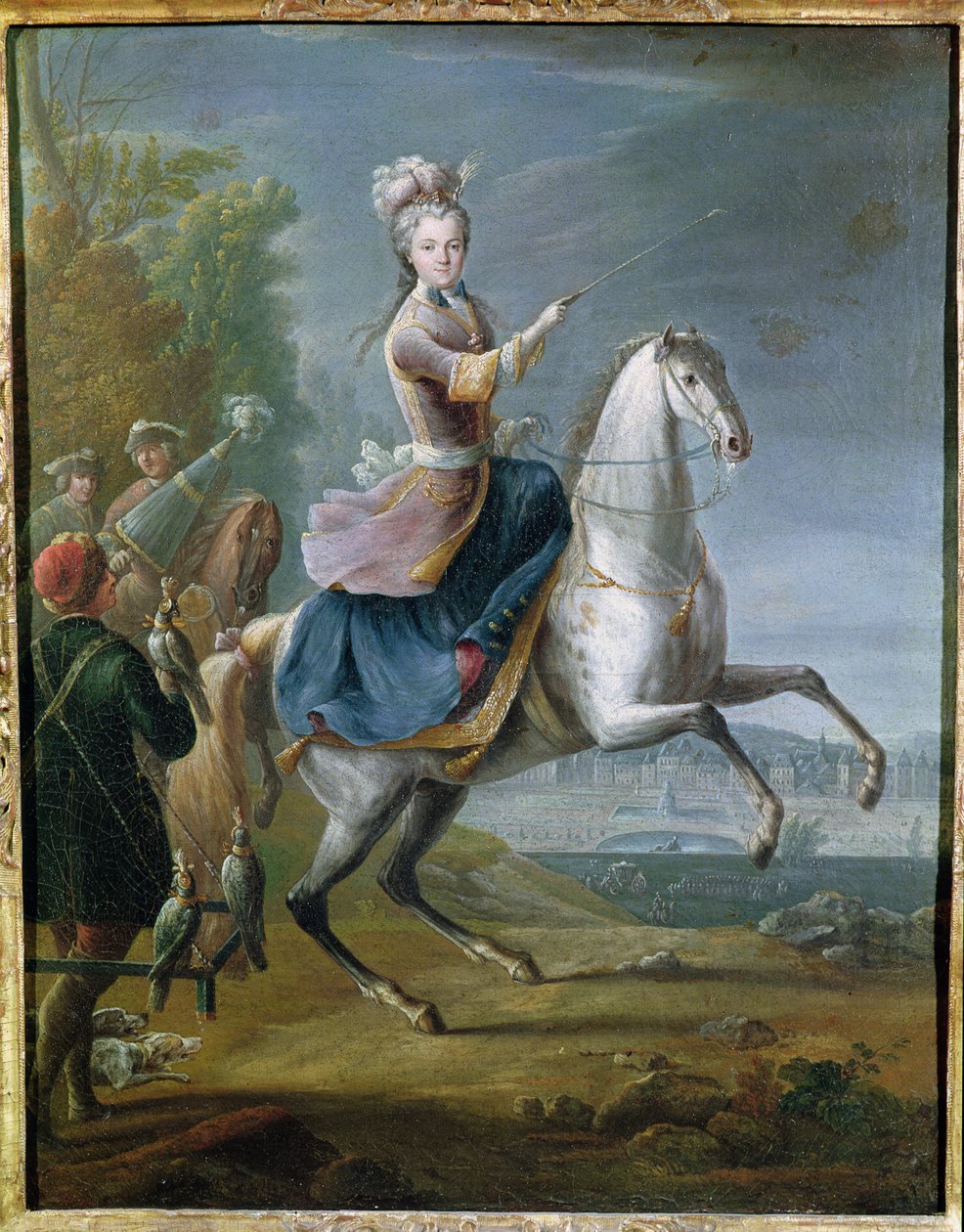 Reiterporträt von Maria Leszczynska (1703-68) von Jean Baptiste Martin