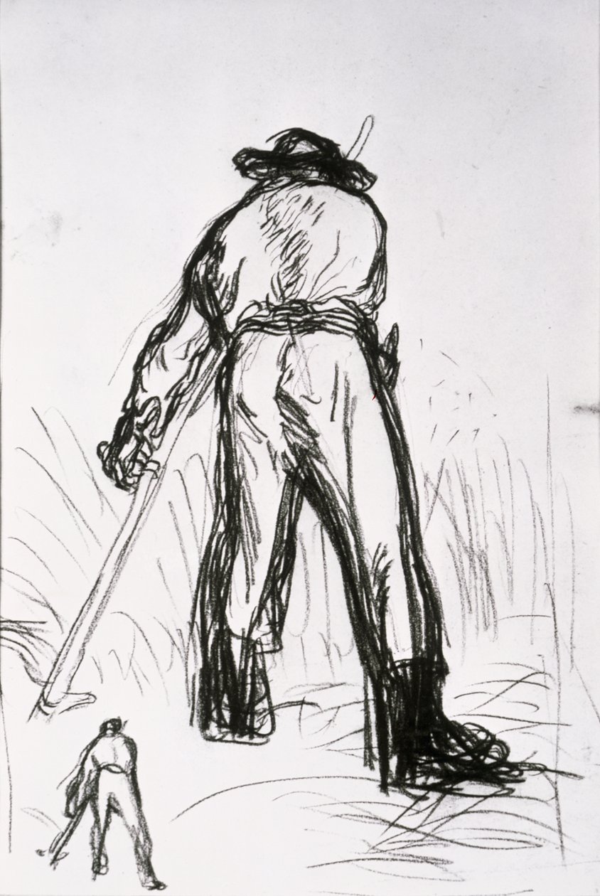 Zwei Schnitter von hinten gesehen von Jean-Francois Millet