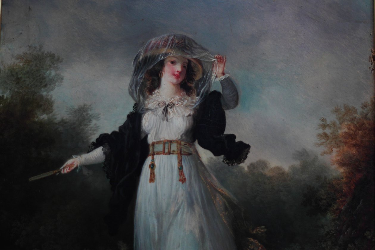 Junge Frau in einer Landschaft von Jean Frederic Schall