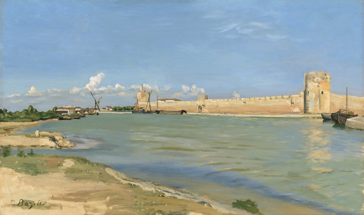 Die Stadtmauern von Aigues-Mortes, 1867 von Jean Frederic Bazille